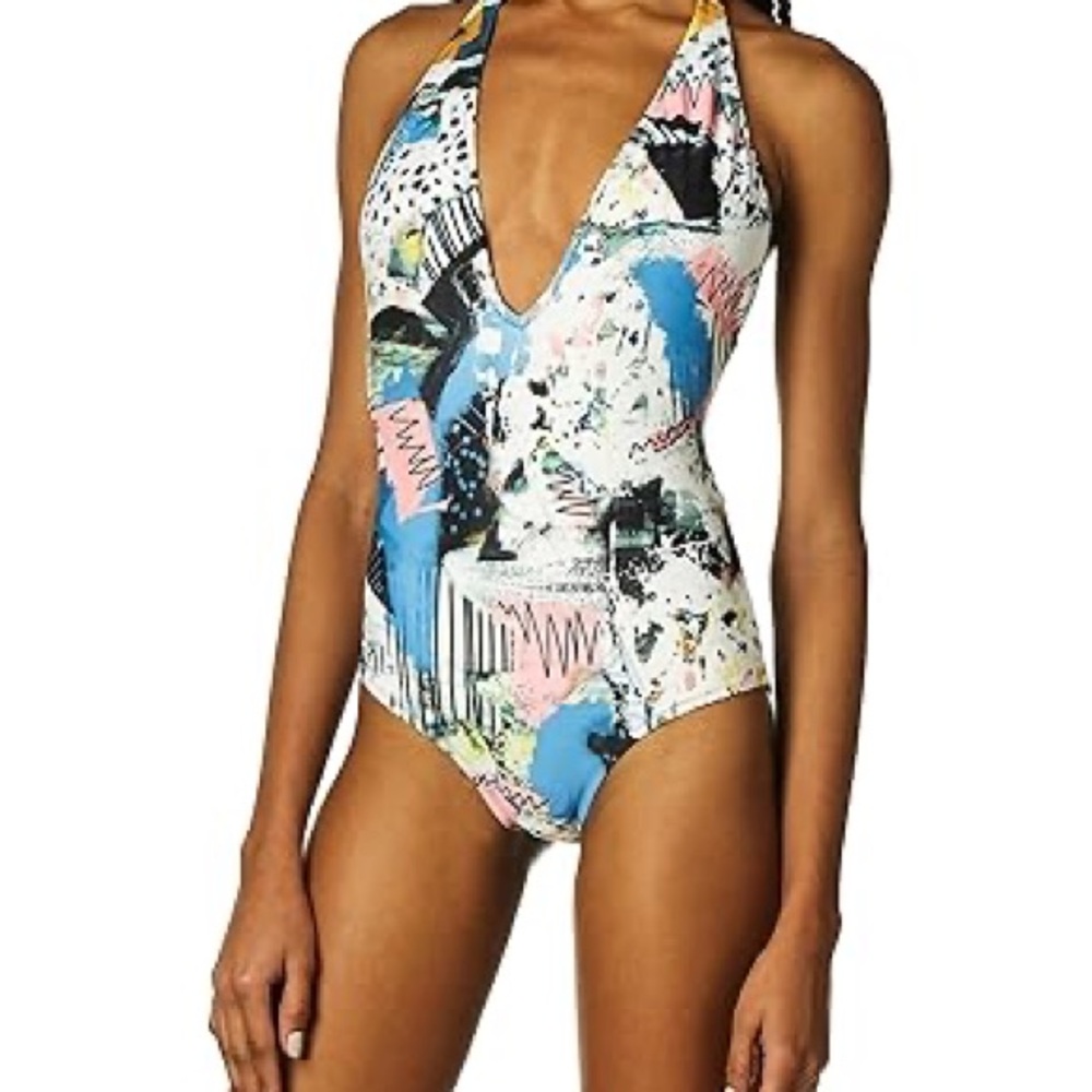 Volcom Multicolor Abstract One Piece Swimsuit